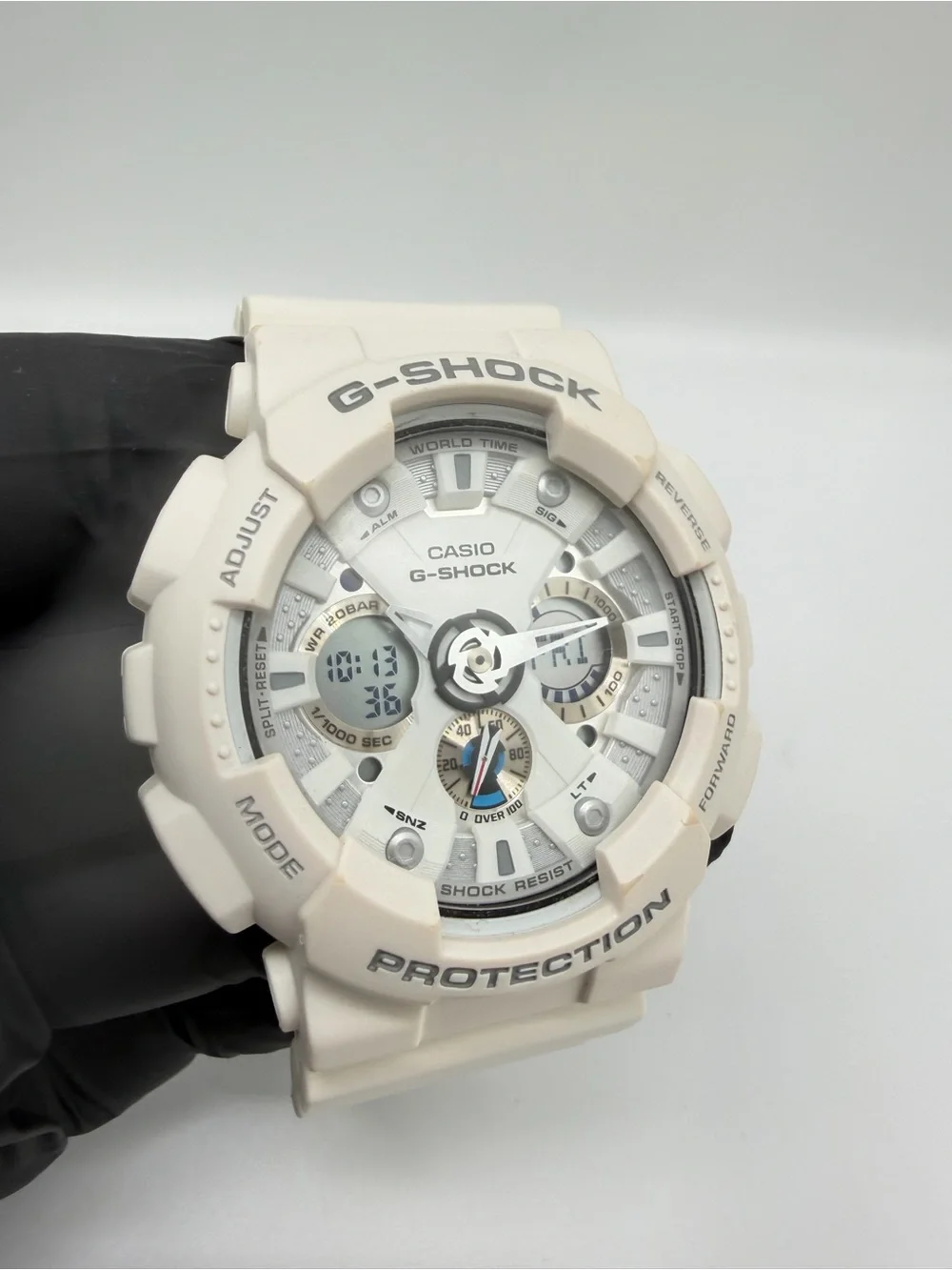 Casio G-Shock GA-120A-7A White Analog Digital Watch 5229